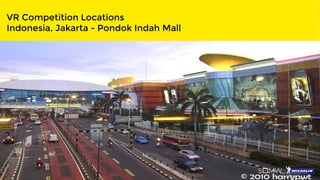 VR Competition Locations
Indonesia, Jakarta - Pondok Indah Mall
 