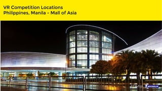 VR Competition Locations
Philippines, Manila - Mall of Asia
 