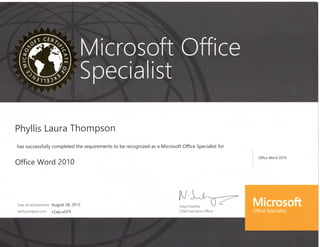 Microsoft Word Certification