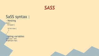 Sass presentation | PPTX
