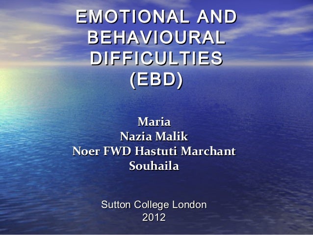 Essays on dealing with emotional behavioural difficulties