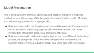 Modelling in Business Intelligence , information system | PPTX