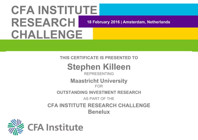 Stephen Killeen Certificate PPT Stephen Killeen Certificate PPT