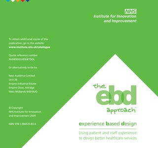 Experience based design guide | PDF