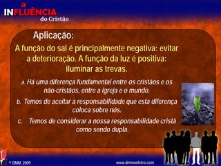 Aula EBD - Influência do Cristão