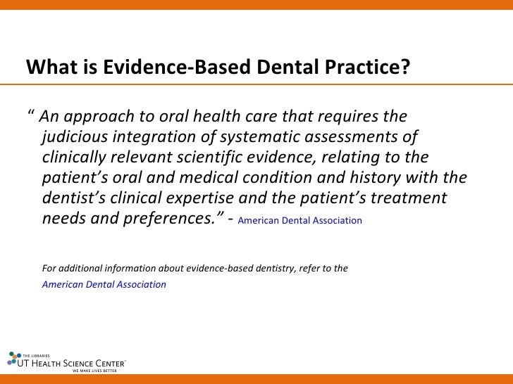 Module 2 EvidenceBased Dental Public Health