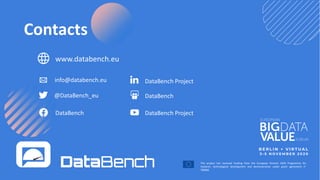 Session 2 - A Project Perspective on Big Data Architectural Pipelines and Benchmarks