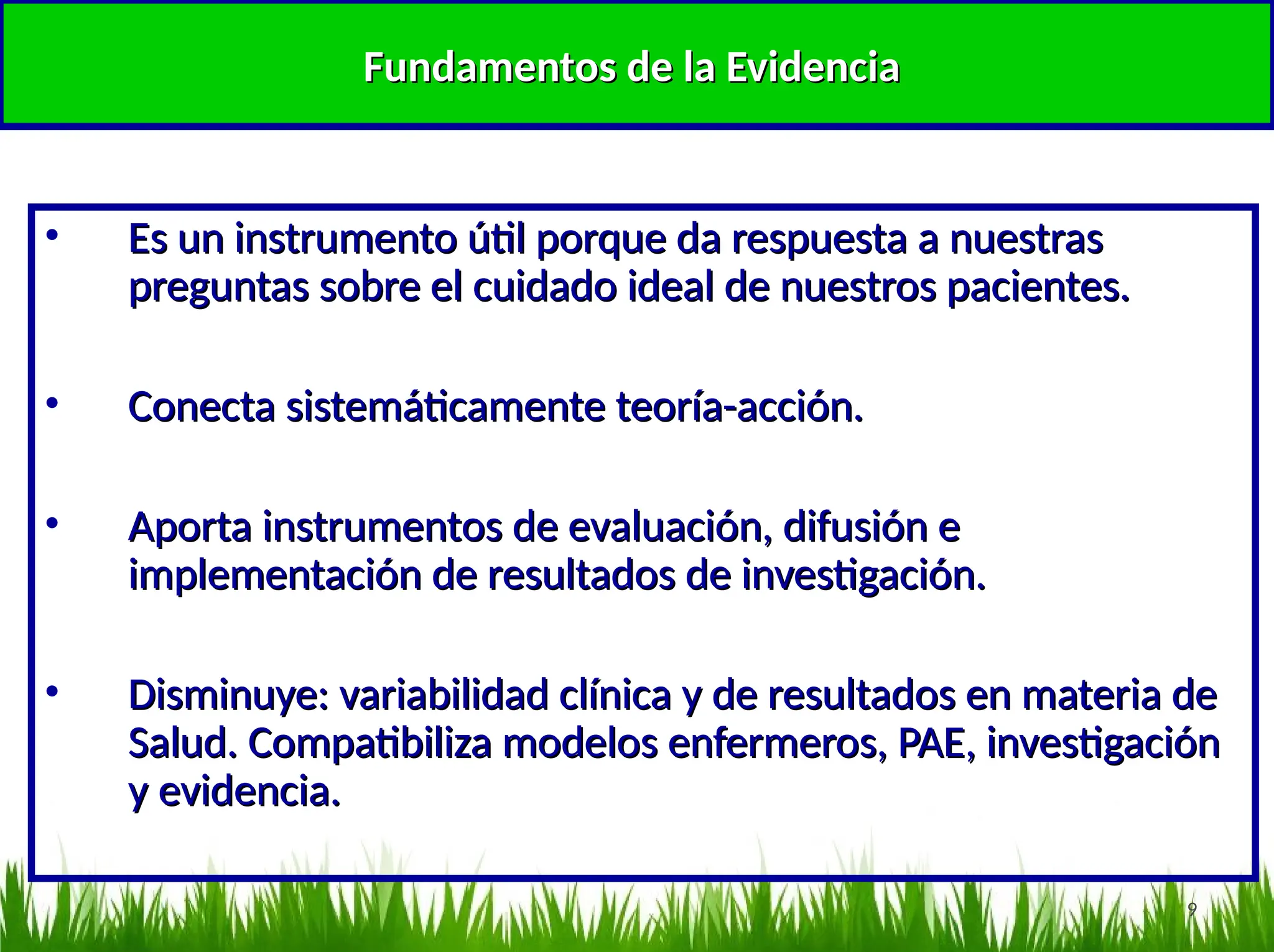 Enfermeria de Evidencia científica basada en MBE | PPT
