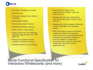 Luidia eBeam System Advantages -IWB - Interactive Whiteboard