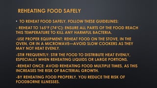 Reheating Process Cooking and holding food pptx.Cooking and holding food. Introduction of ...