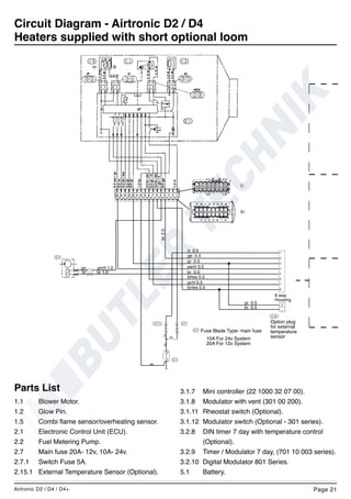 Eberspacher Airtronic D2 Instructions  Eberspacher Heater Control Wiring Diagram    SlideShare