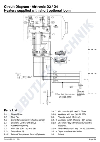 Eberspacher Airtronic D2 Instructions Eberspacher Heater Control Wiring Diagram SlideShare