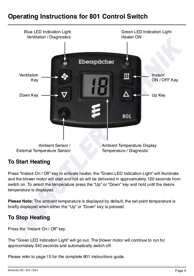 eberspacher airtronic d2 instructions 6 638
