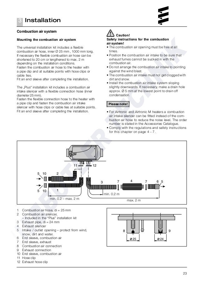 Eberspacher Airtronic D4 Manual