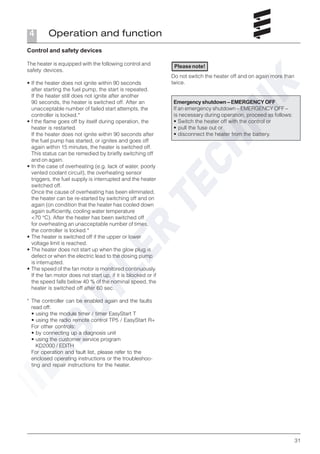 Edith Controller Eberspacher Hydronic B4WSC Technical Overview Document and Instructions ...