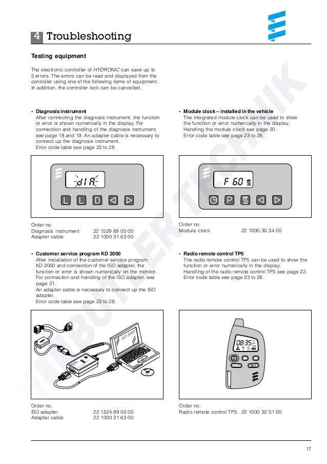 Hydronic b4wsc распиновка разъема