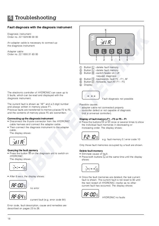 Hydronic b4wsc распиновка разъема