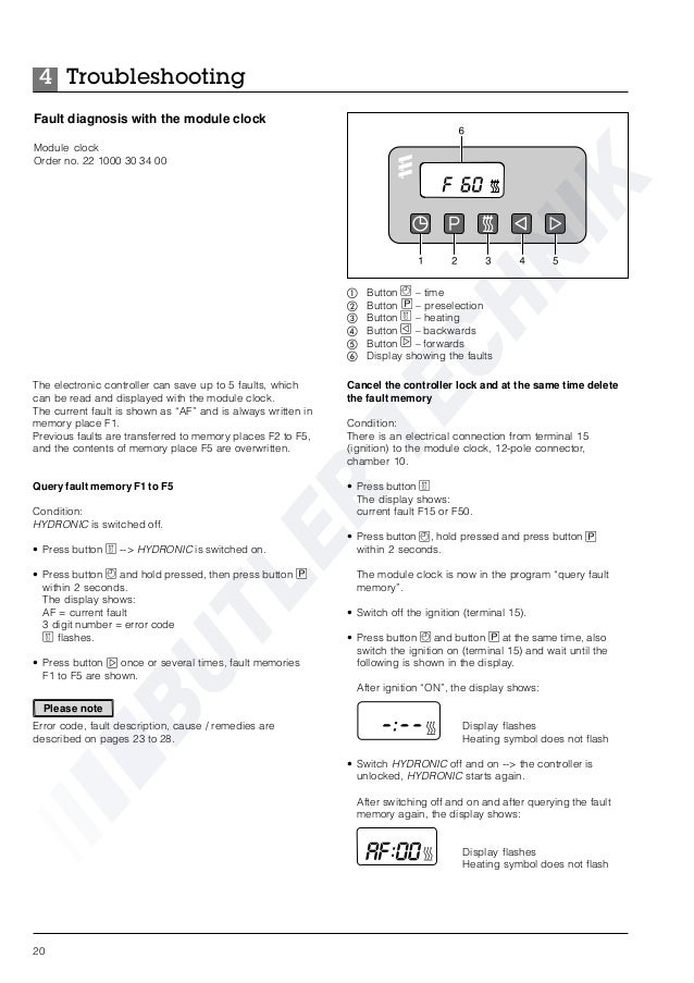 Hydronic b4wsc распиновка разъема