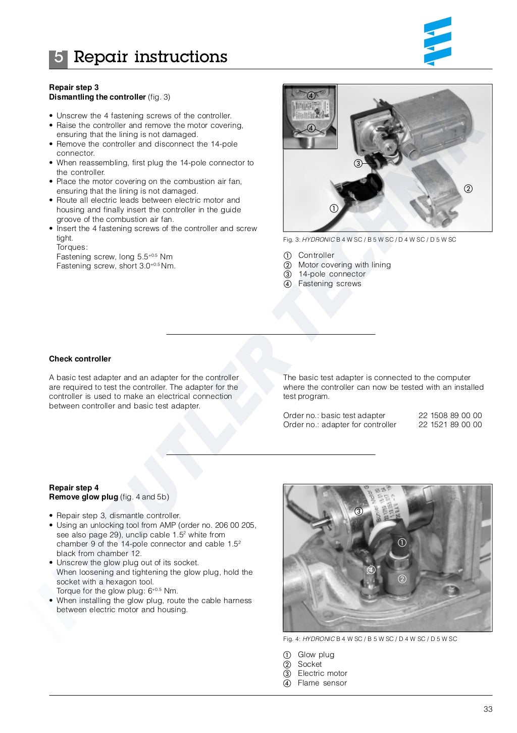 Eberspacher Hydronic B4WSC Workshop Manual