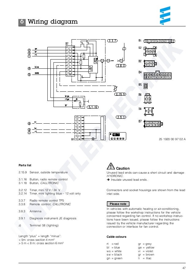 Hydronic b4wsc распиновка разъема