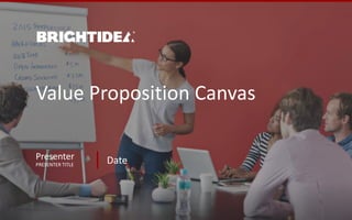 Value Proposition Canvas
Presenter
PRESENTER TITLE
Date
 