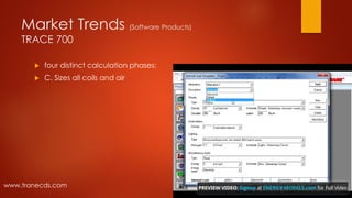 Market Trends (Software Products)
TRACE 700
 four distinct calculation phases:
 C. Sizes all coils and air
www.tranecds.com
 