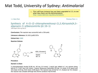 Mat Todd, University of Sydney: Antimalarial
 