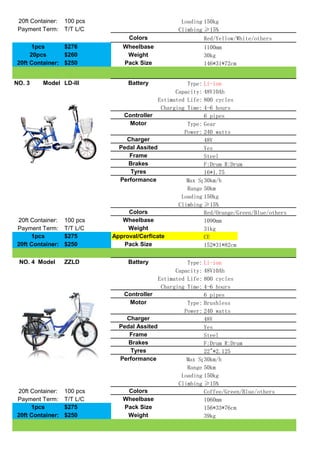 E bike catalogue | PDF