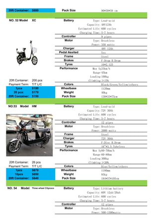 E bike catalogue | PDF