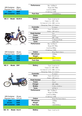 E bike catalogue | PDF