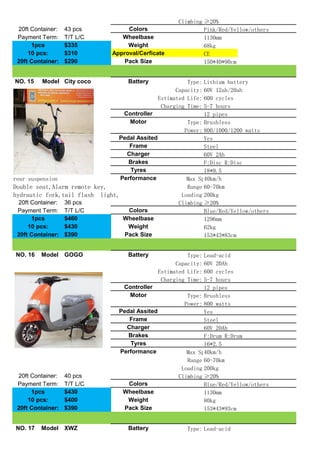 E bike catalogue | PDF