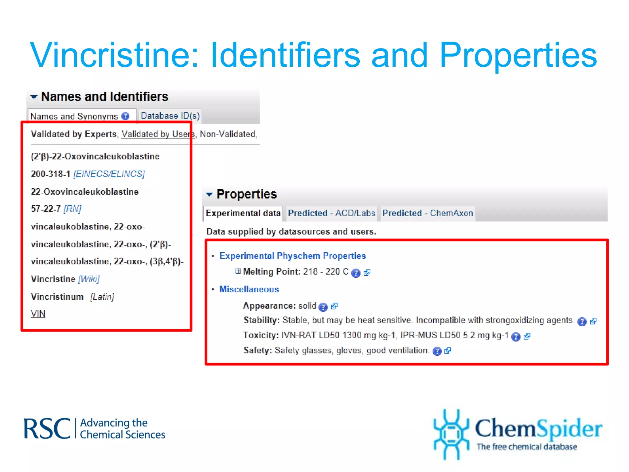 Vincristine: Identifiers and Properties 