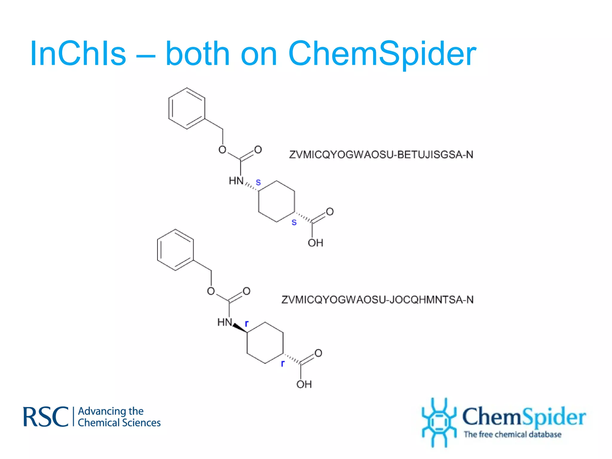 InChIs – both on ChemSpider  