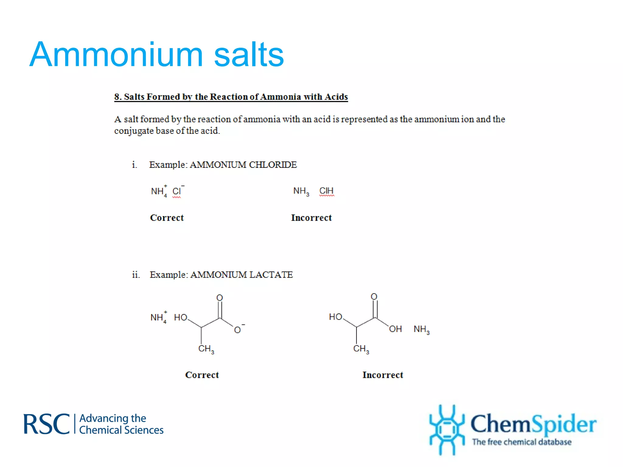 Ammonium salts 