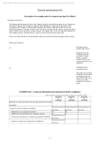 Ebix Payment Services Private Limited Fiscal Year End 2021 Financial Statements