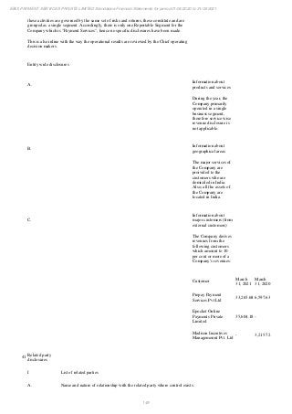 Ebix Payment Services Private Limited Fiscal Year End 2021 Financial Statements