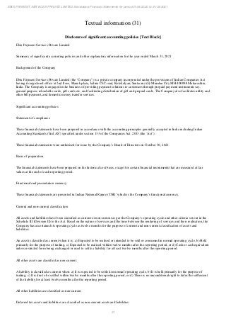 Ebix Payment Services Private Limited Fiscal Year End 2021 Financial Statements