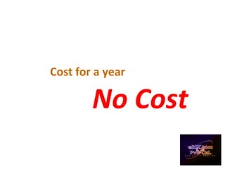 Cost for a year
No Cost
 