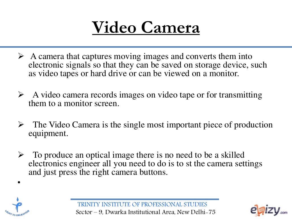 Video Camera and Its types