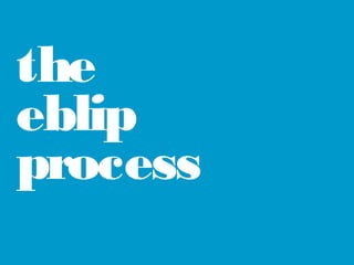 the
eblip
process

 