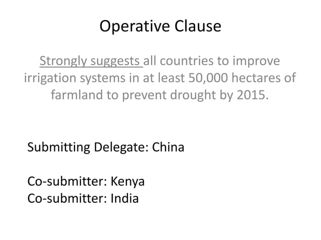 E block mun operative clauses | PPT