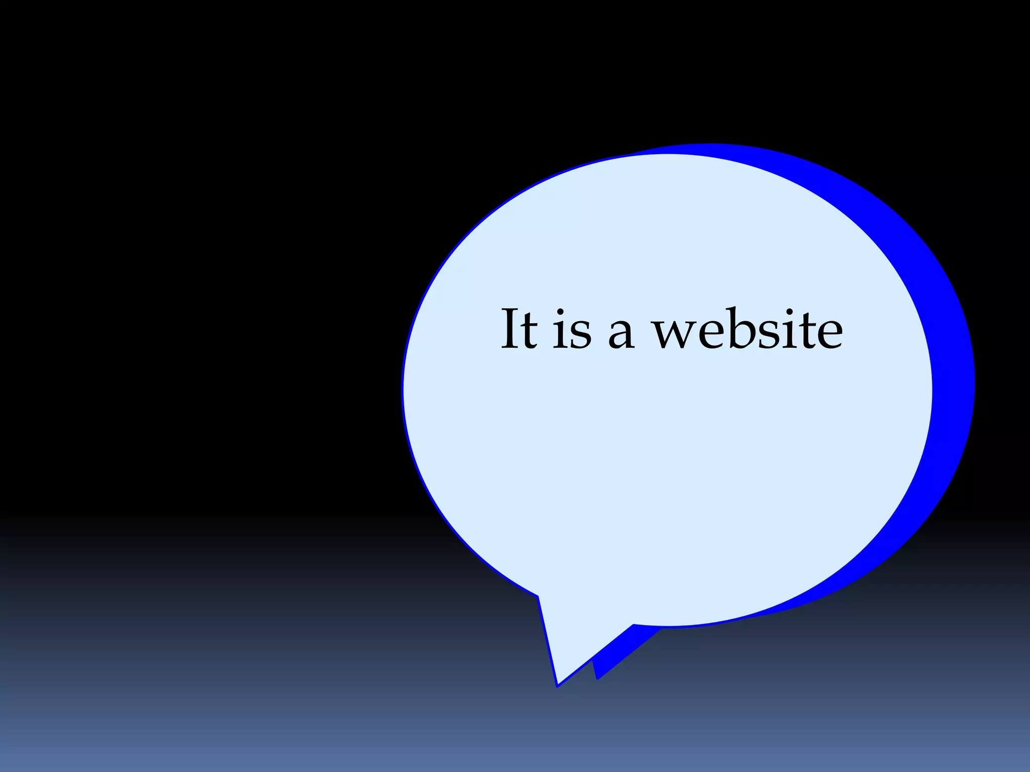 It is a website
 