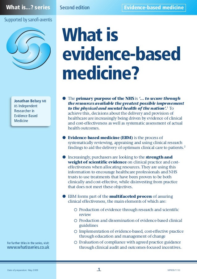 Evidence based medicine