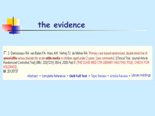 the evidence 