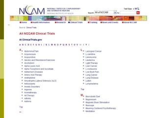 NCCAM Clinical Trials 
