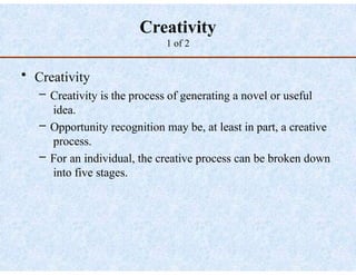 Recognizing Business Opportunities and Generating Innovative Ideas for ...