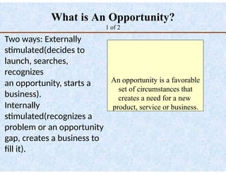 Recognizing Business Opportunities and Generating Innovative Ideas for ...