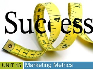 Marketing MetricsUNIT 15
 