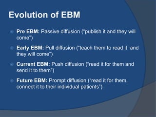 Introduction to Evidence Based Medicine (EBM) | PDF