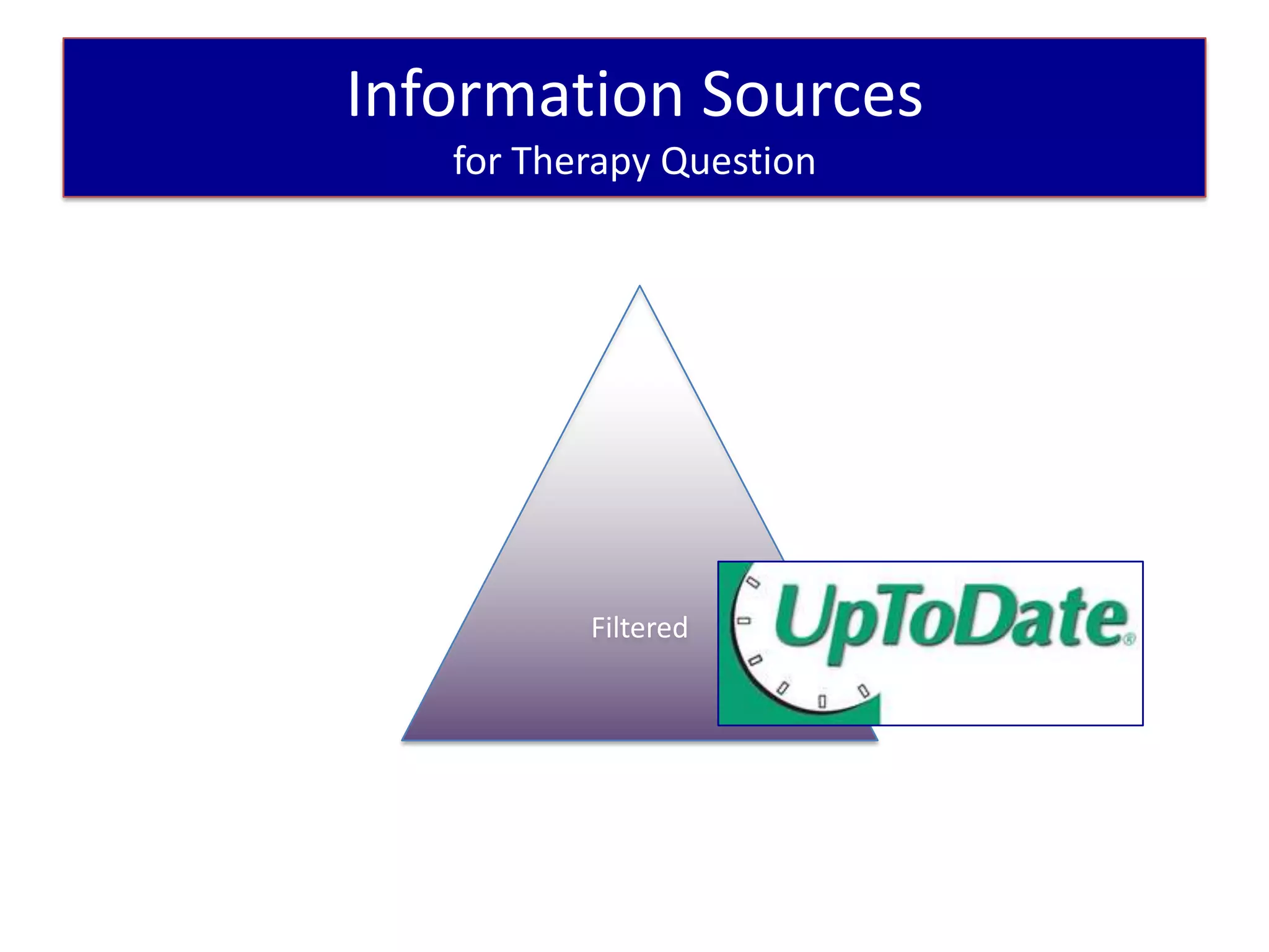 Information Sources
   for Therapy Question




          Filtered
 